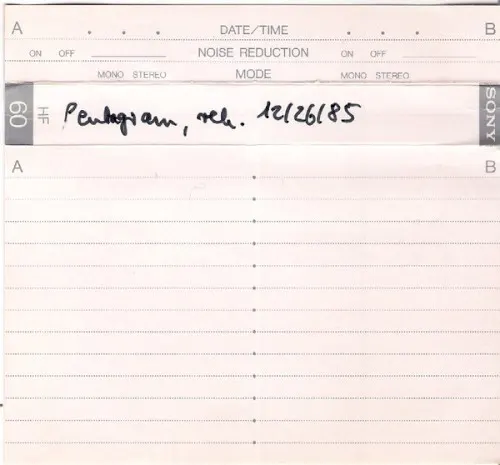 Reh. 12/26/85 — Pentagram